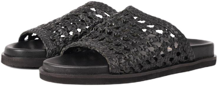 POSITANO - WOVEN LEATHER SLIDE