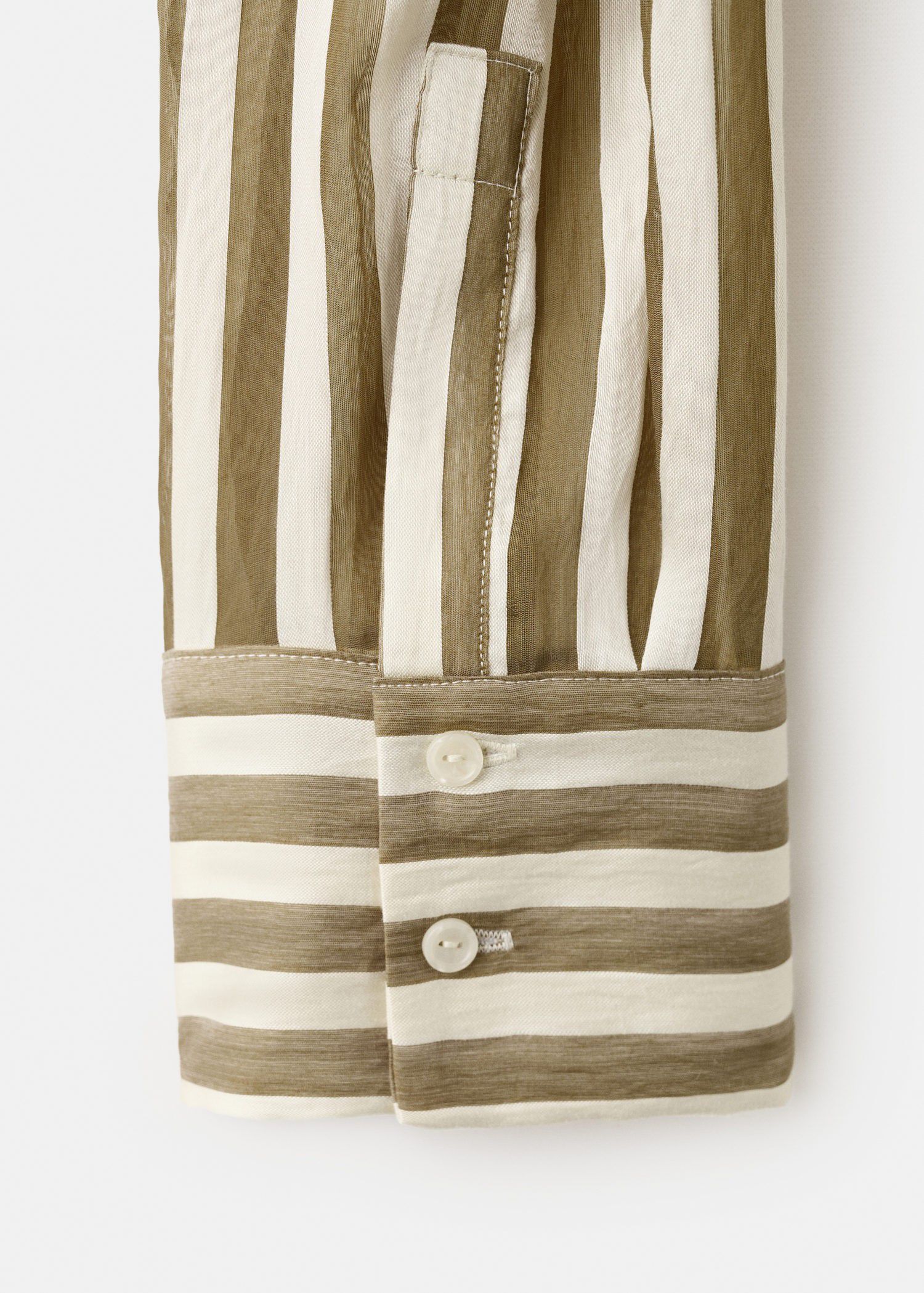 Semi-transparent striped lyocell sh