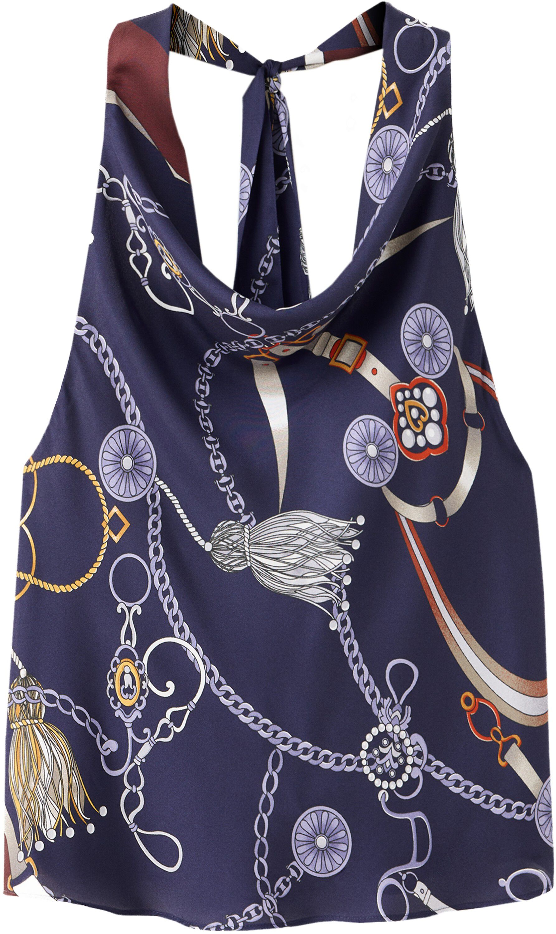 Printed halter top