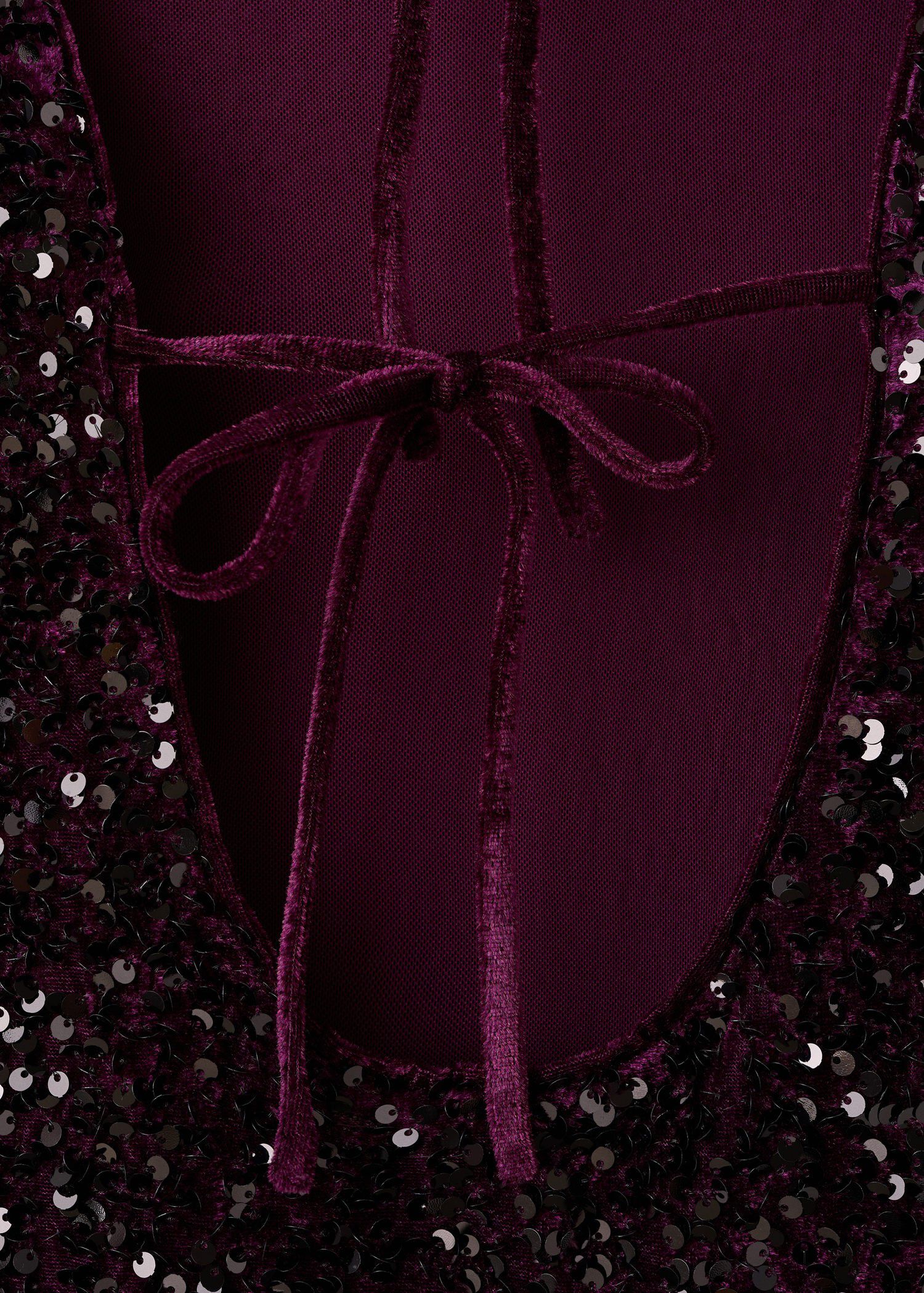 Sequin dress with open back