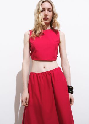 Crop top with bow on the back