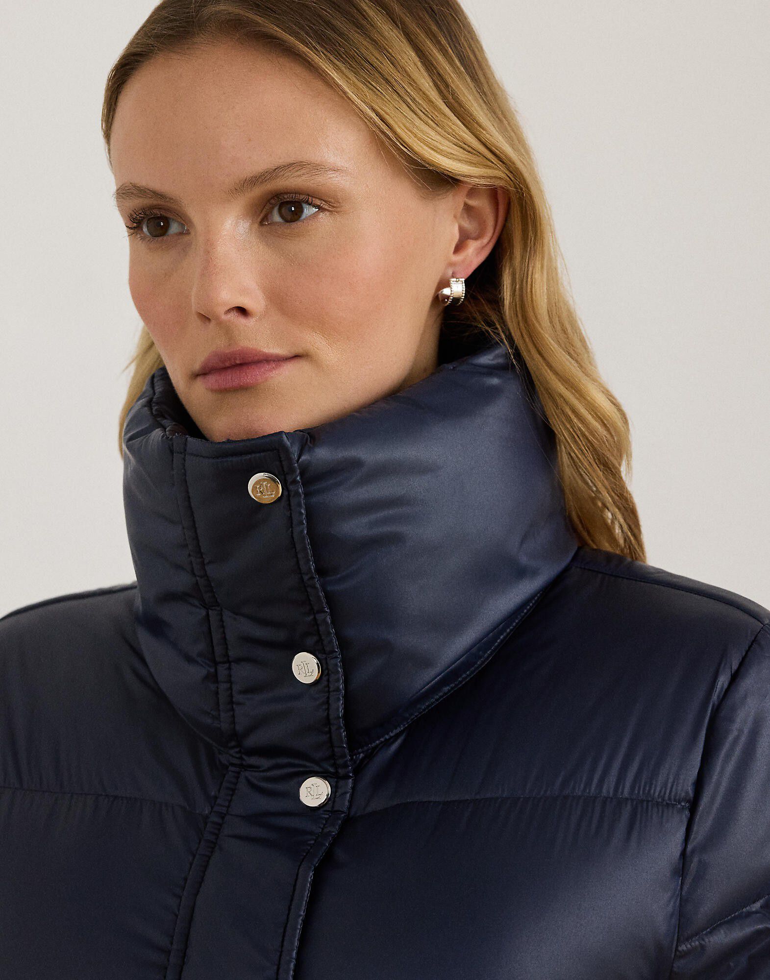 Metallic Funnelneck Down Maxicoat