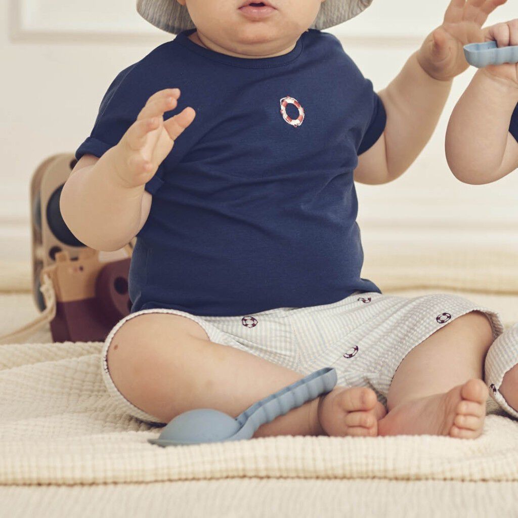 Seersucker stripe shorts baby