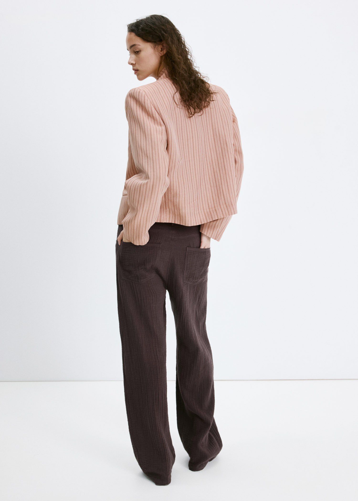 Balloon cotton trousers