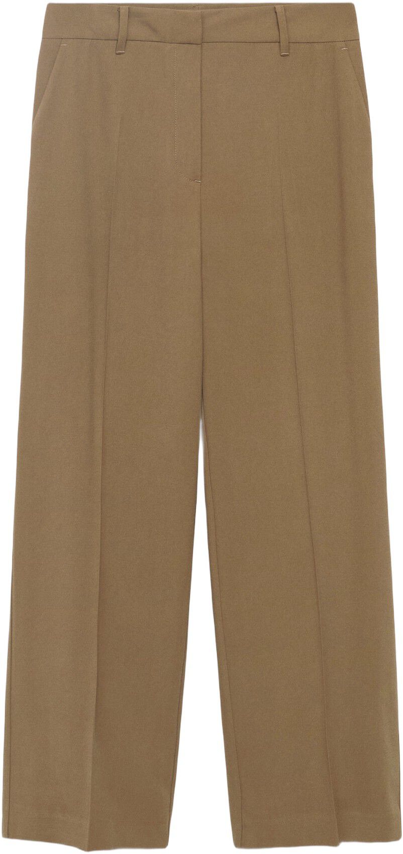 Straight mid-rise trousers