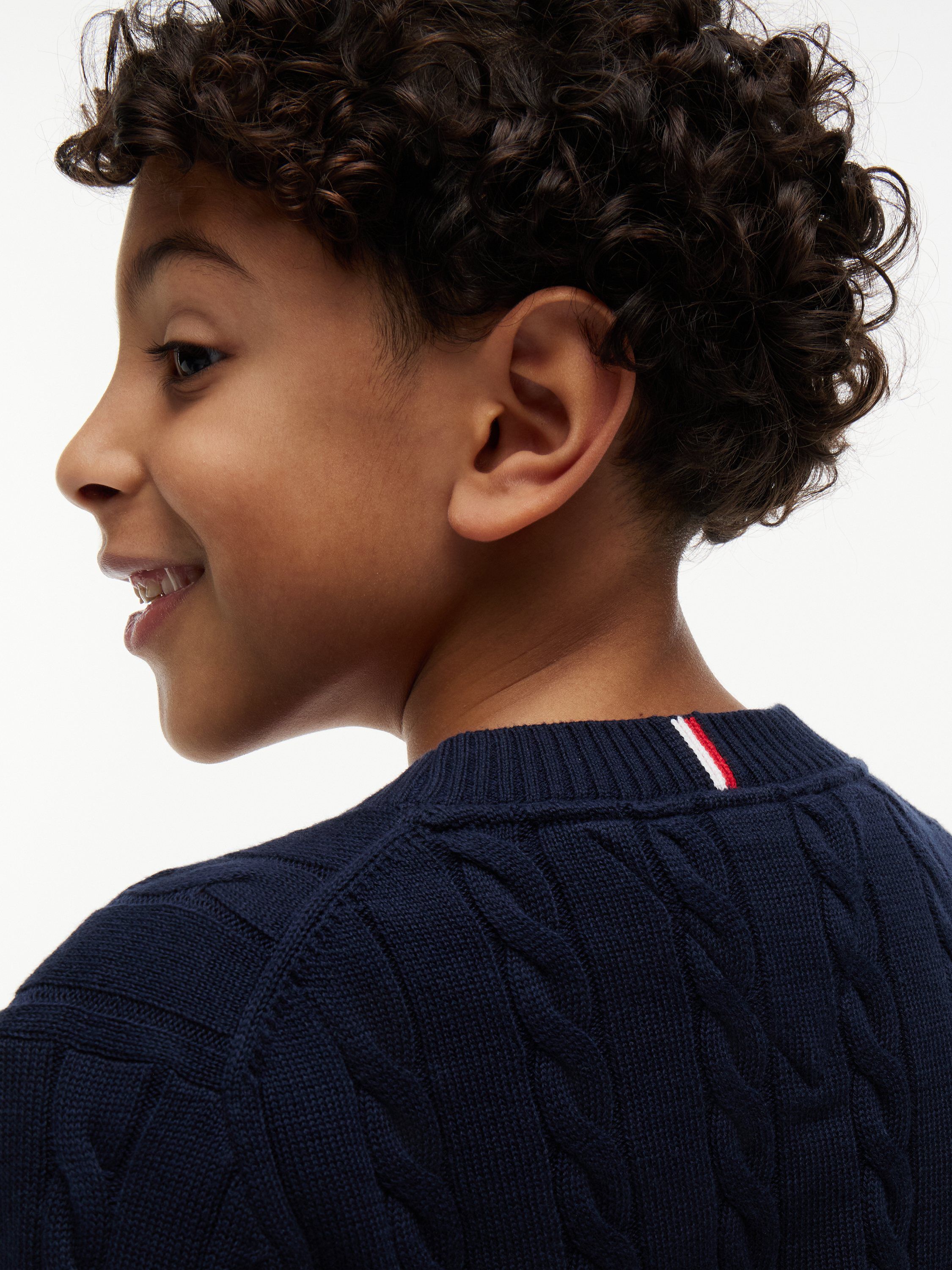 Essential Cable Knit Crew Neck Jumper