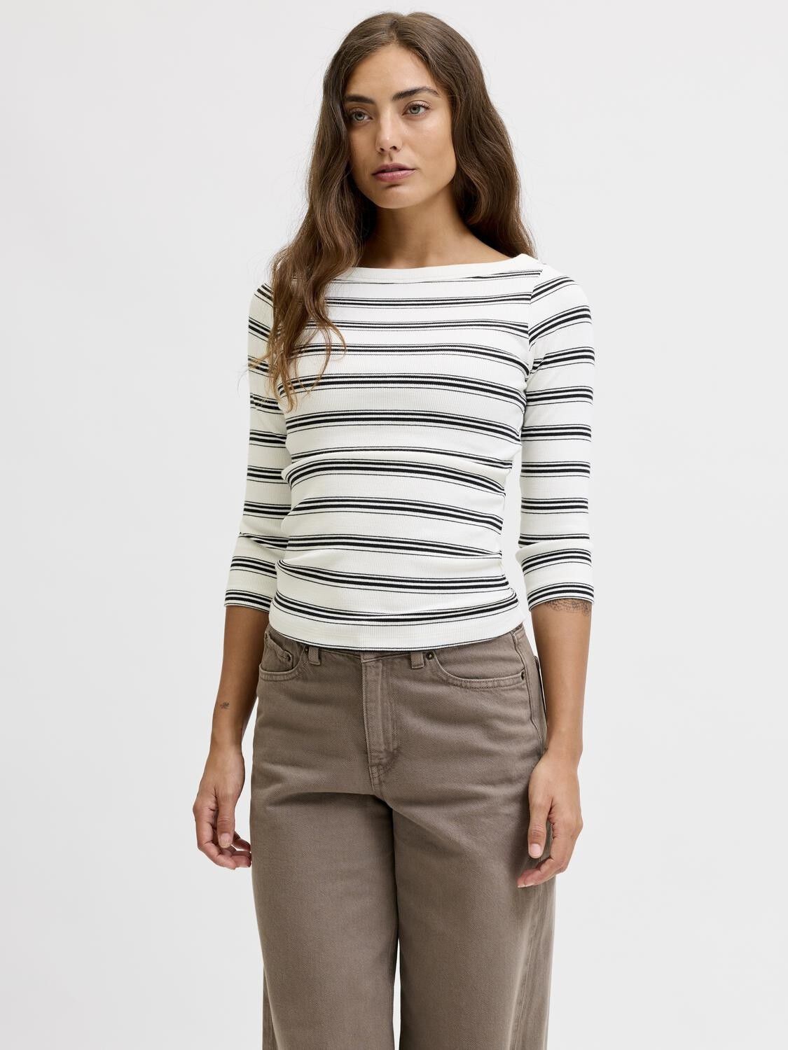 JXFIFI STR 3/4 BOATNECK TOP JRS NOO