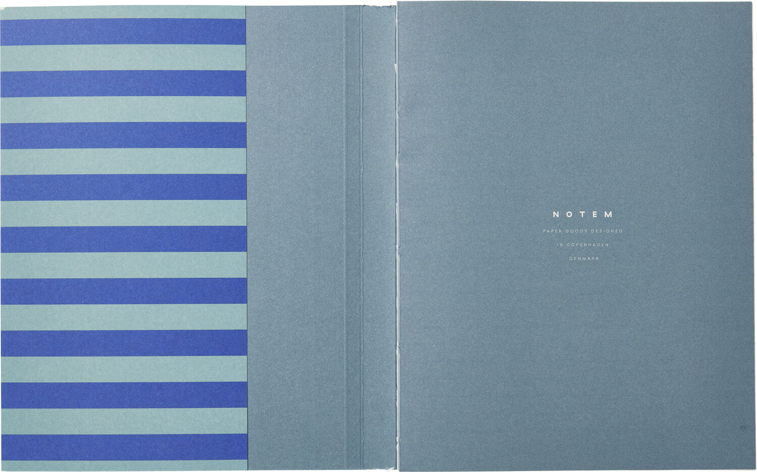 UMA Notebook, Flat-Lay - Medium, Blue Stripe