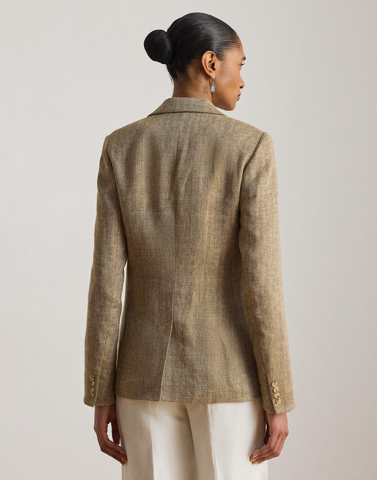 Linen Herringbone Blazer