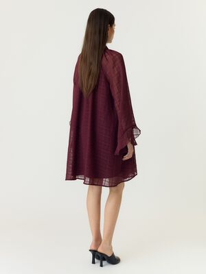 YASLIANA LS TIE NECK DRESS S.