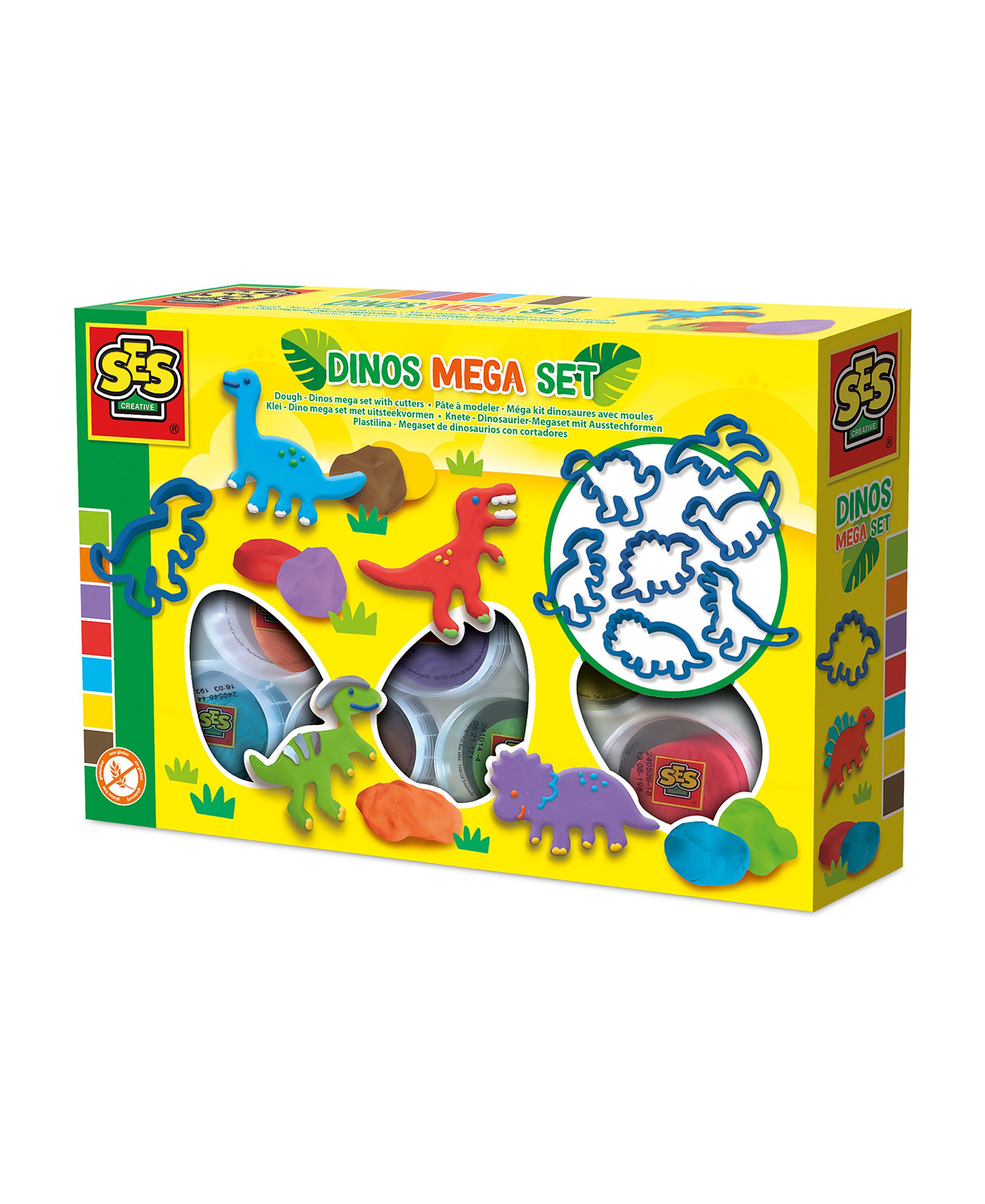 SES Creative - Modellervoks - Dino Megas&aelig;t med udstikkere