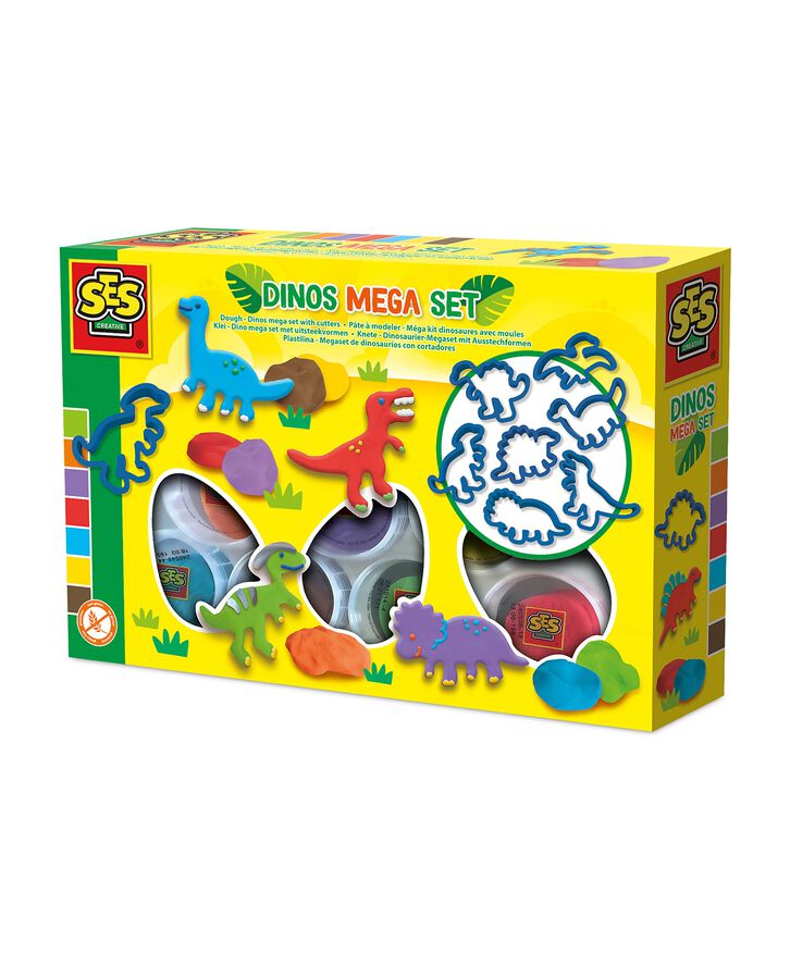 SES Creative - Modellervoks - Dino Megasæt med udstikkere