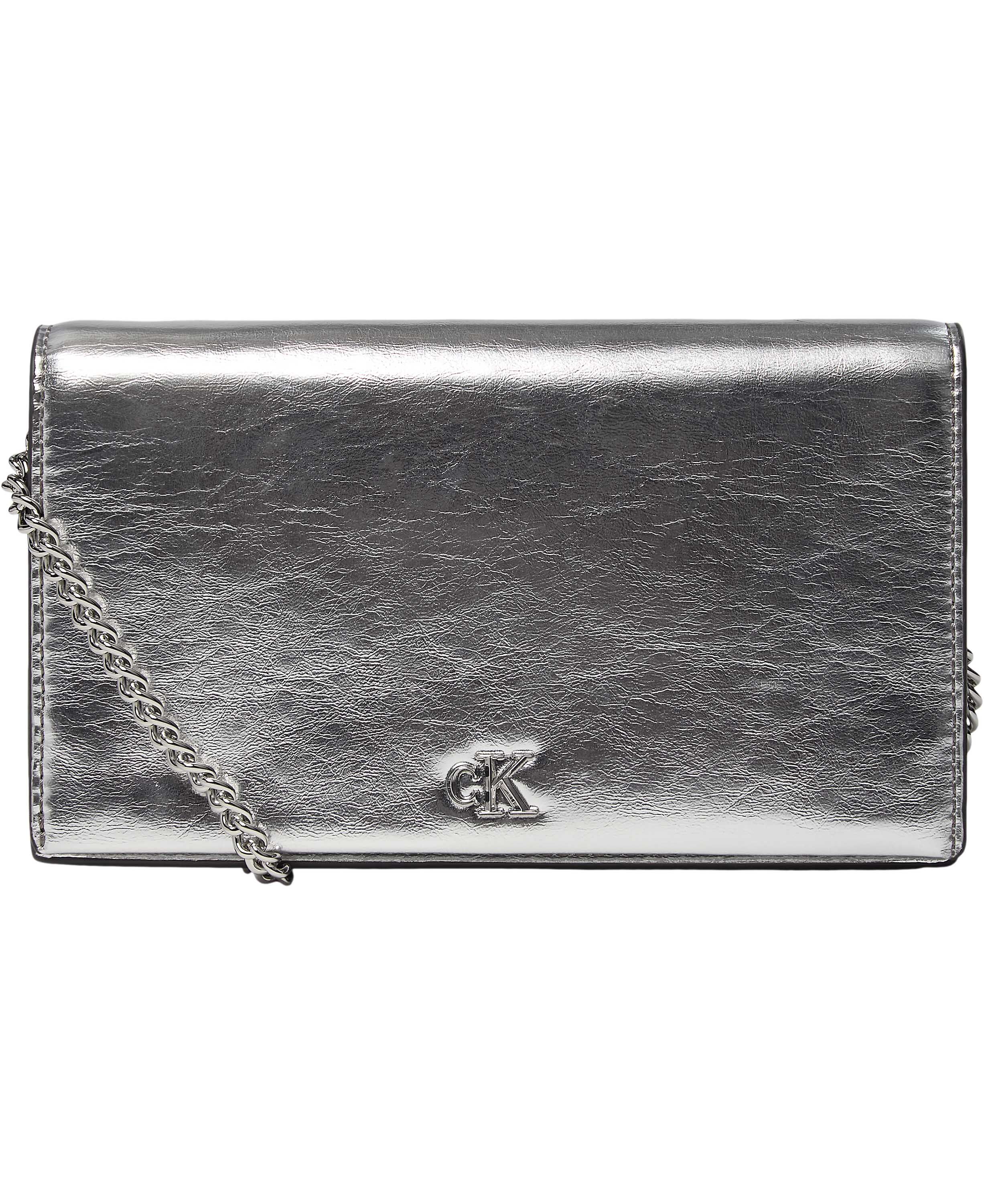 CK METALLIC WALLET ON CHAIN