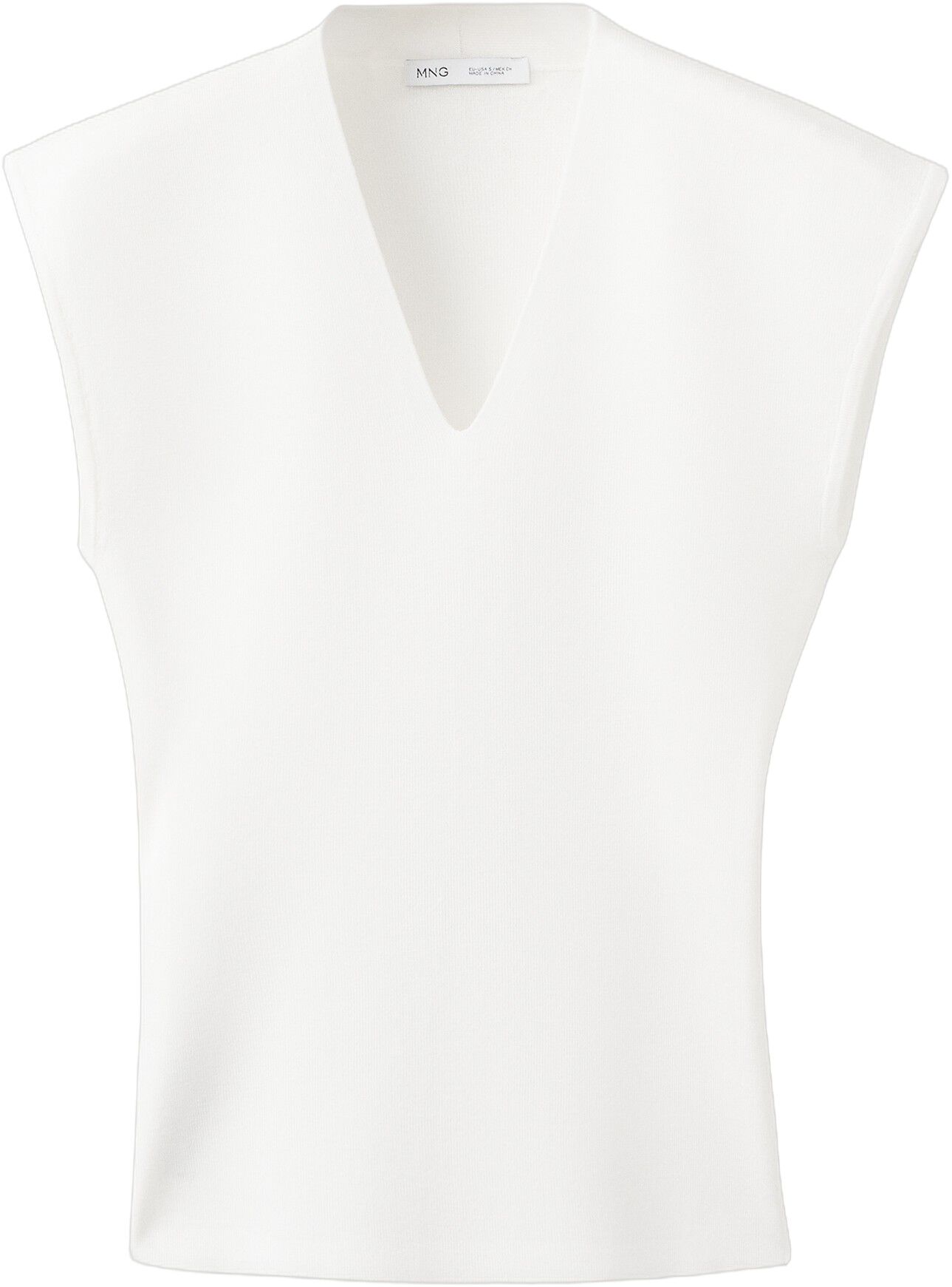 Fine knit V-neck top