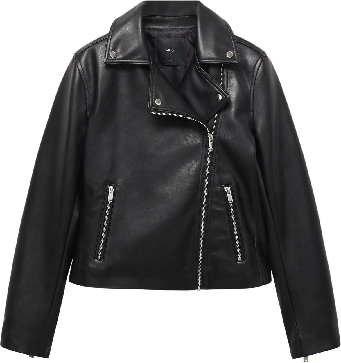 Leather-effect biker jacket