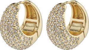 NAOMI recycled crystal hoops gold-plated