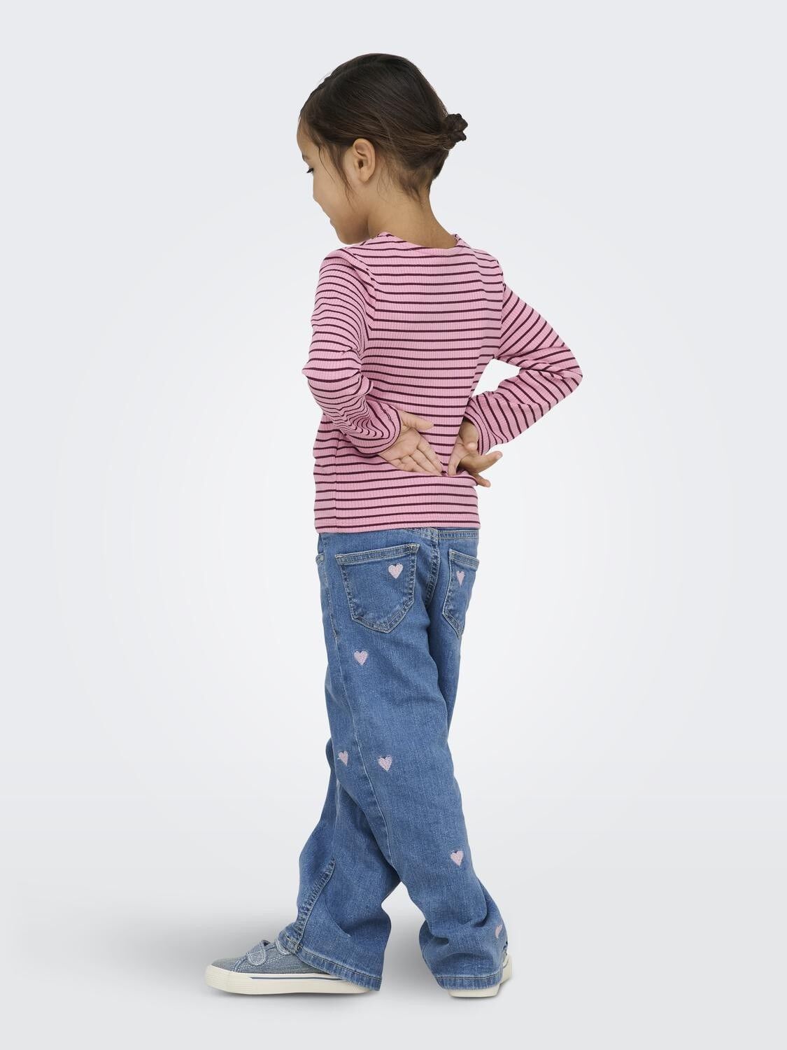 Kmgjuicy Wide Leg Heart Emb Jeans Noos