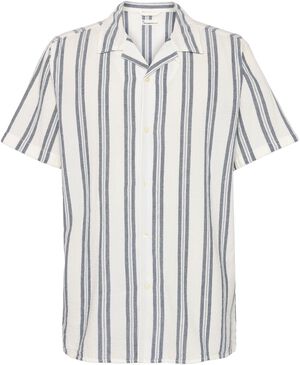 Box short sleeve striped cotton shirt GOTS/Vegan