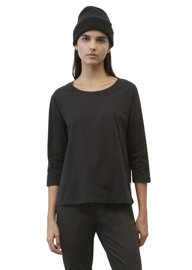 T-shirt, long sleeves, boat neck, r