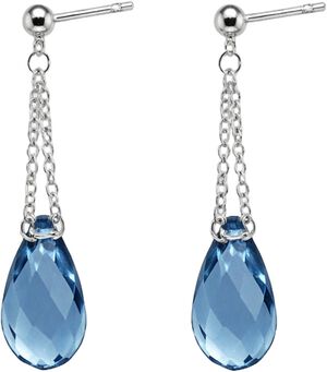 Sika Earrings Demin Blue Crystal - Silver