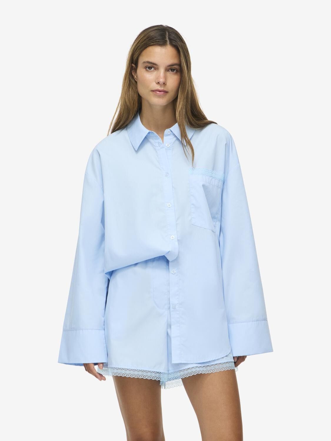 Nmfrida L/S Button Lace Shirt Tnt/17