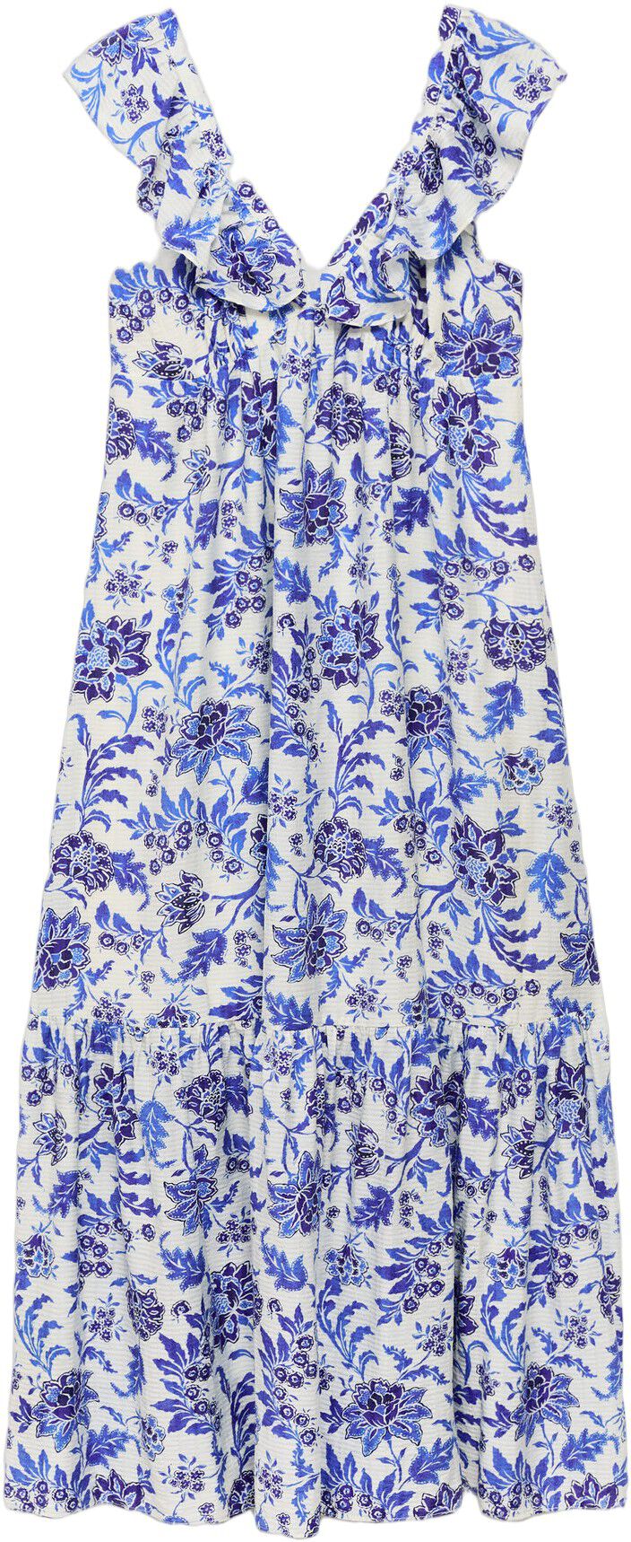 Long flared floral dress