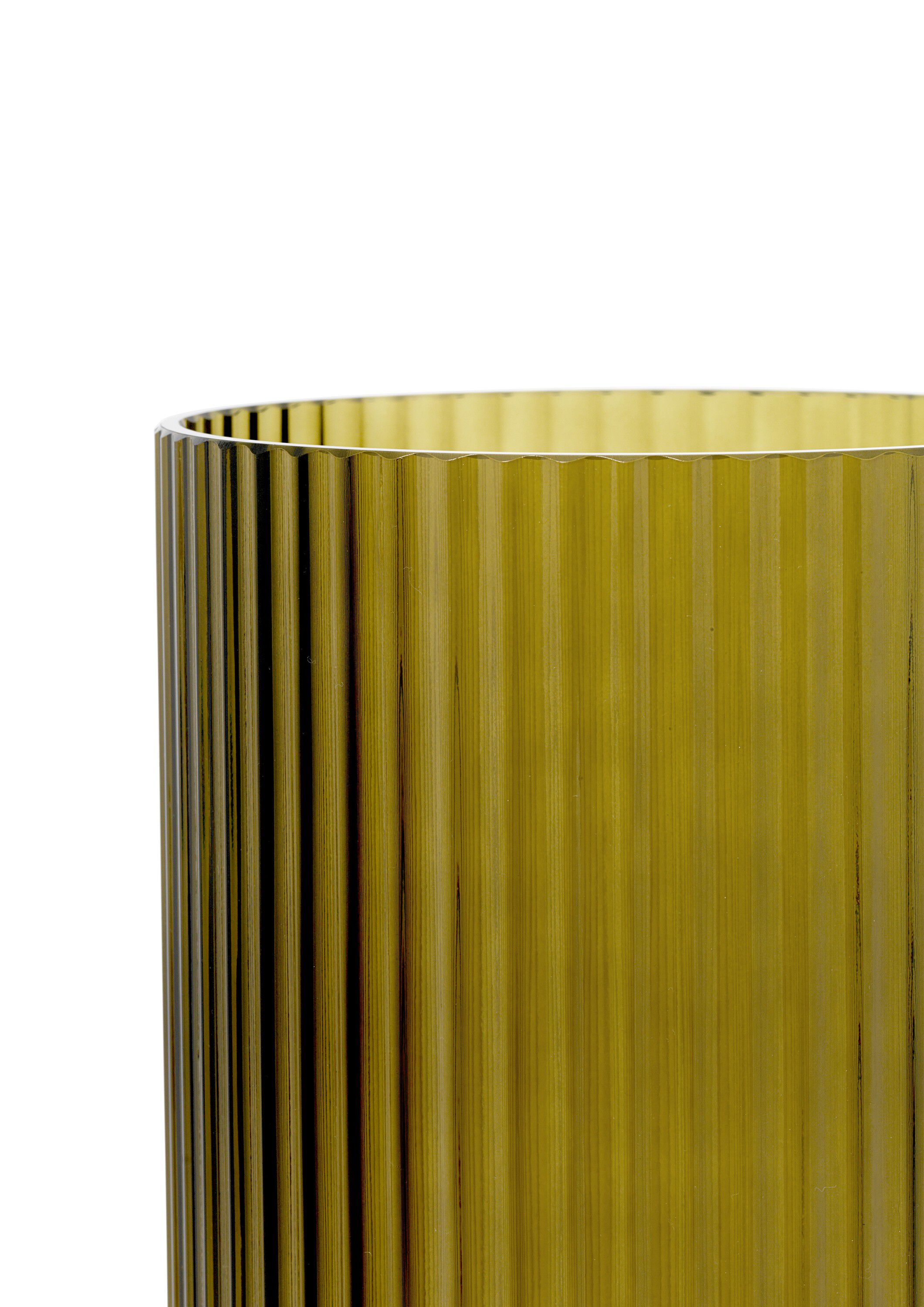 Lyngby Vase H31 cm olivengr&oslash;n mundbl&aelig;st glas