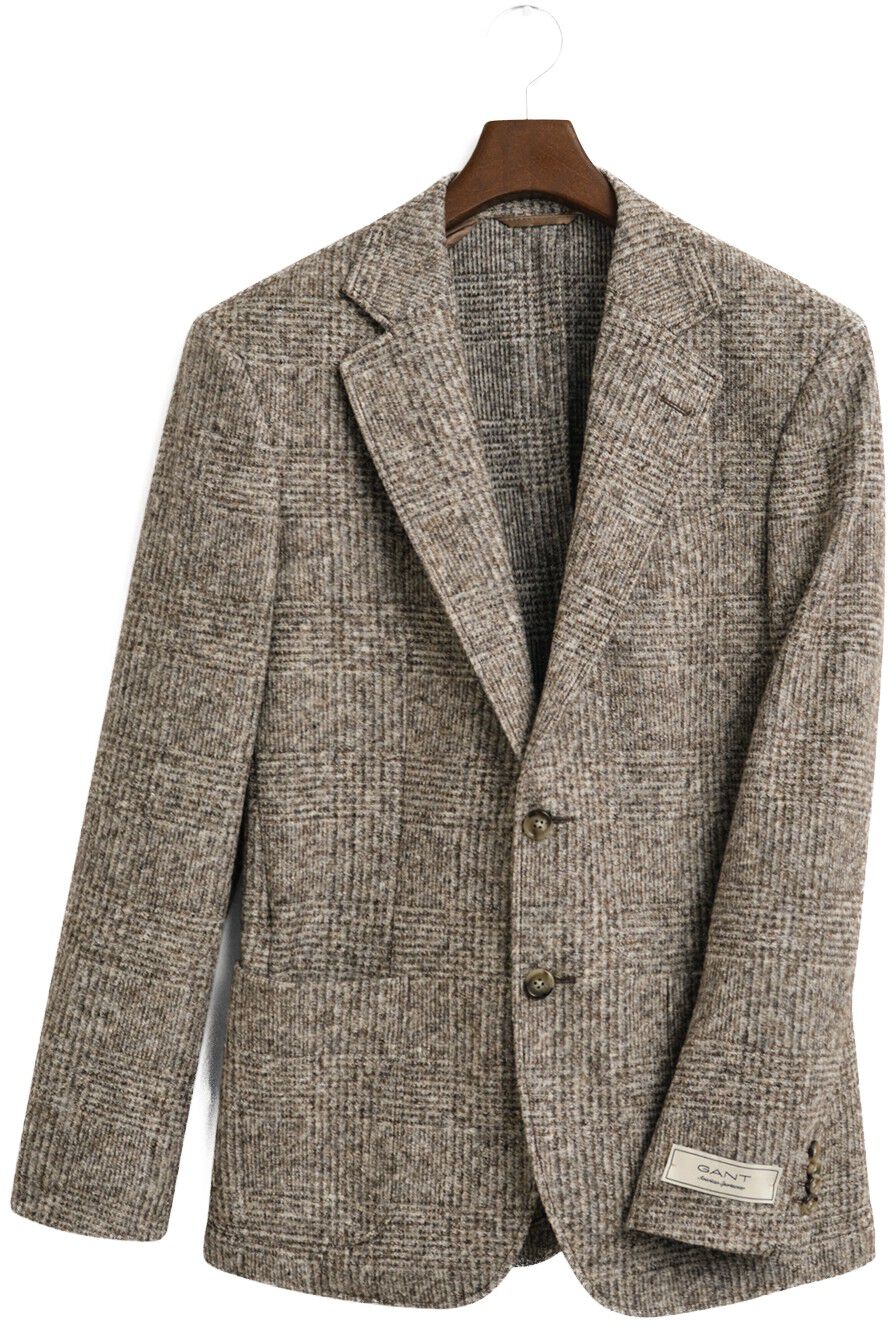 CHECKED KNIT BLAZER