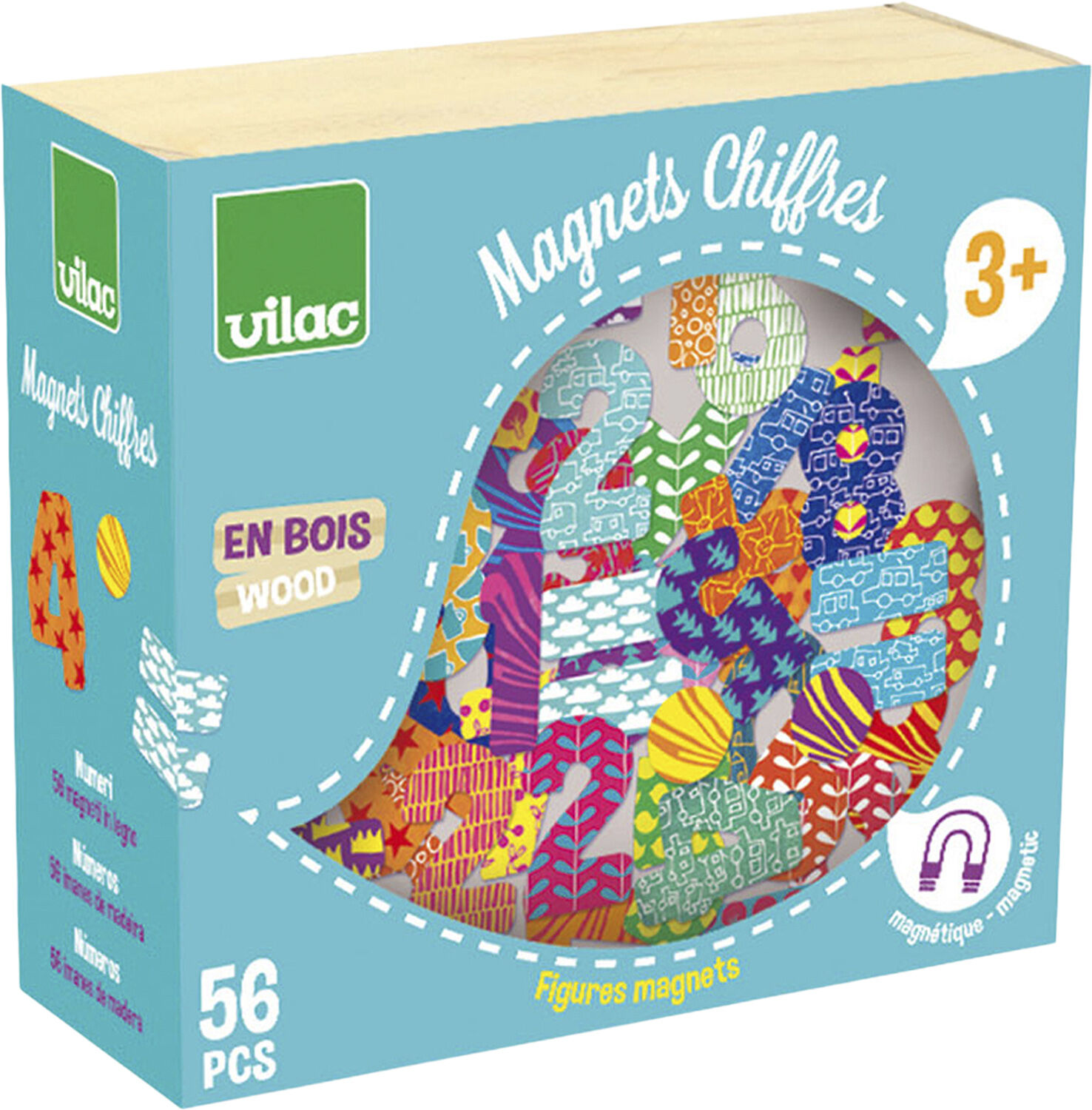 Vilac - Magneter - Tal og tegn - 56 stk