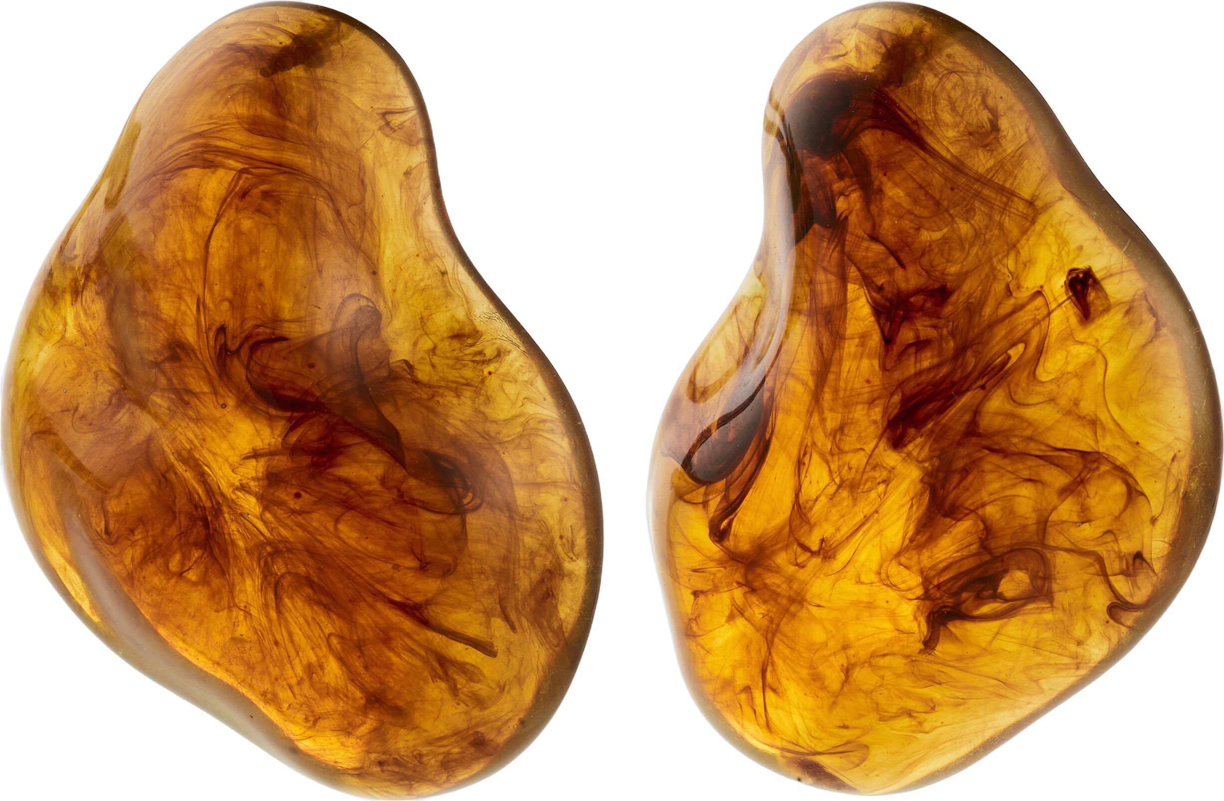 LIAN earrings gold-plated/brown