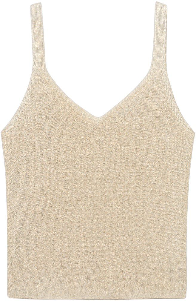 Lurex knitted V-neck top