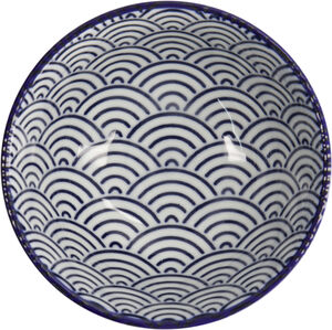 Nippon Blue Rice Bowl 12x6. 4cm Wave TN-01/A 6/96
