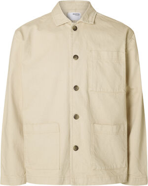 SLHNOAH 5511 ECRU DNM HYBRID JACKET