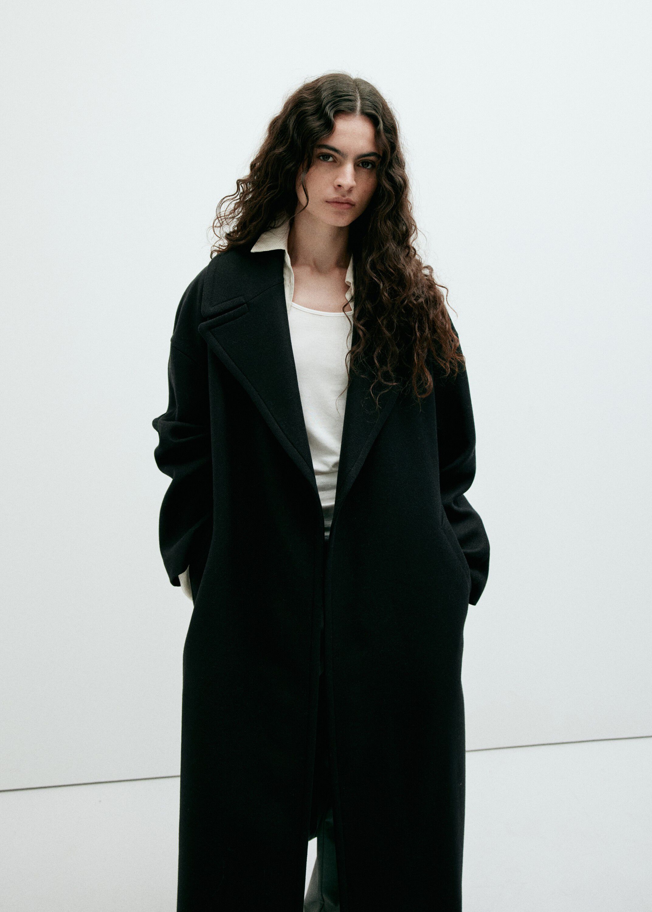 Manteco wool coat with belt