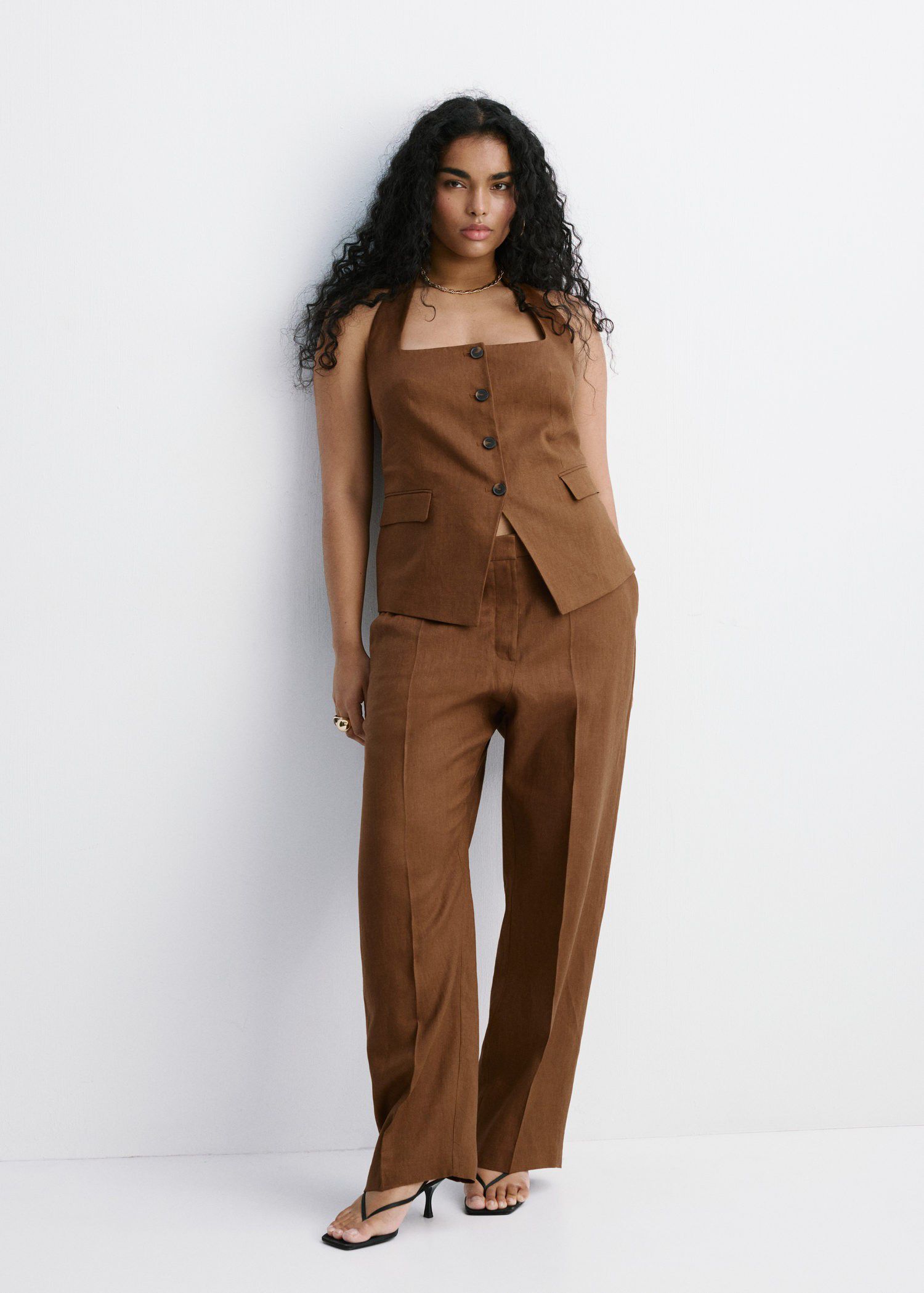 Linen suit trousers