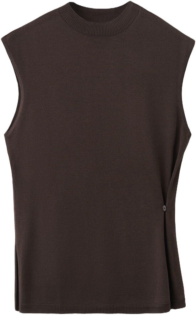 Side gathered knitted top