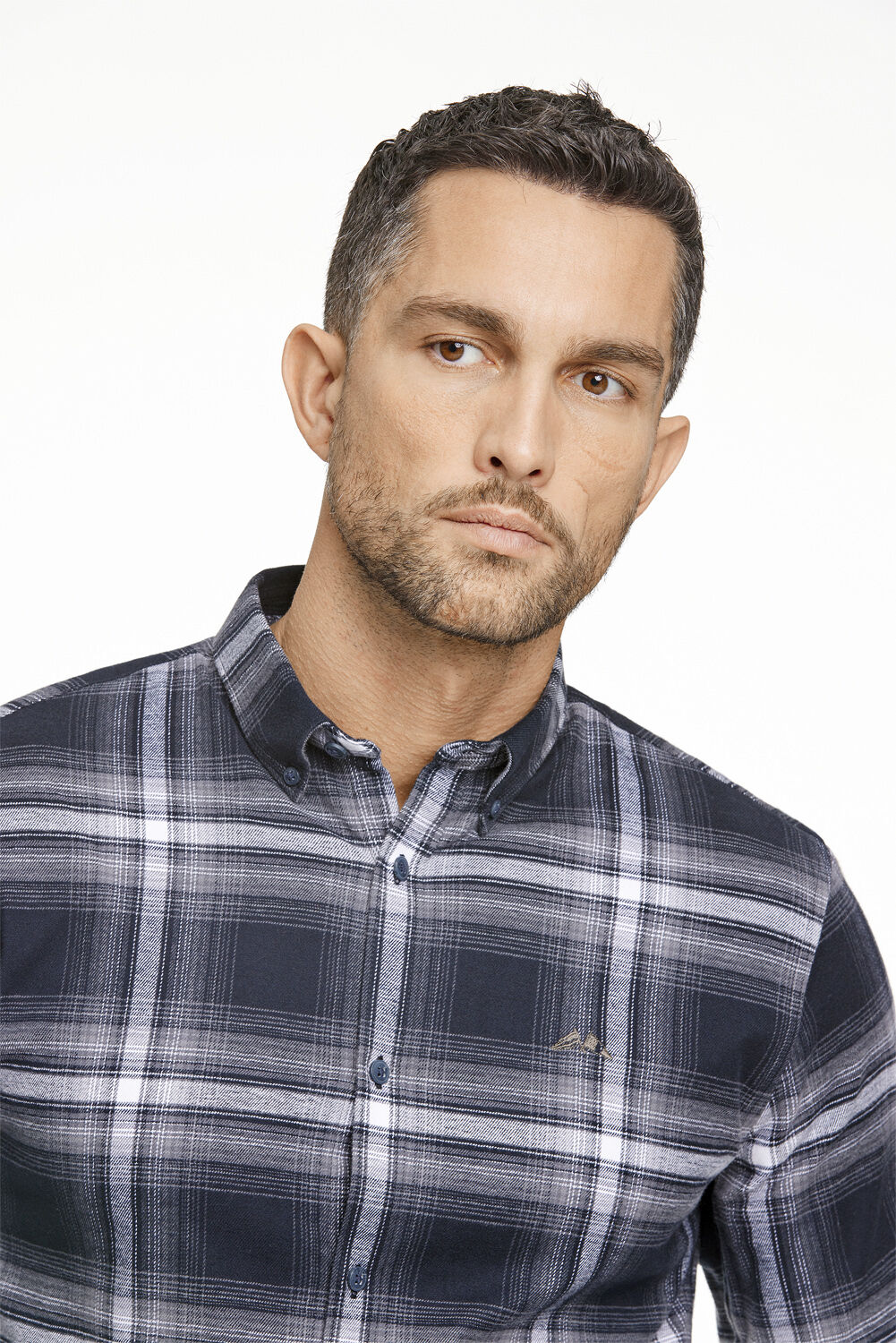 Brushed checked shirt L/S