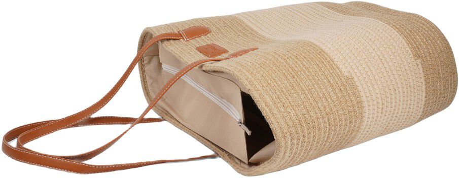 SIMIUS - BEACH BAG W/ PU HANDLES - 45 x 40 CM