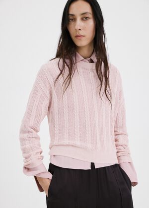 Openwork knit sweater