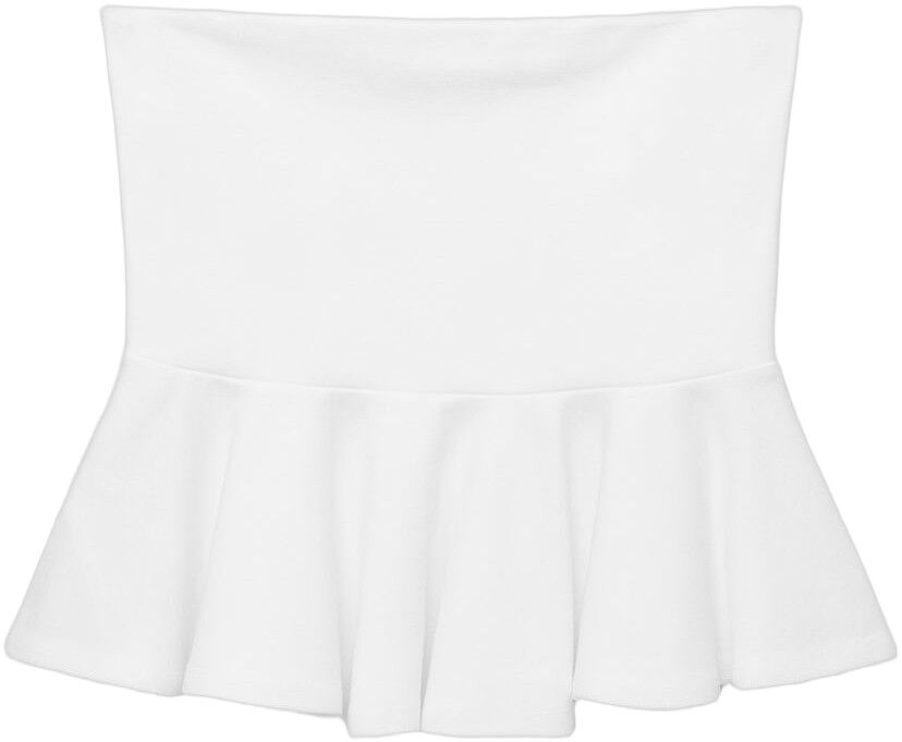 Strapless peplum top