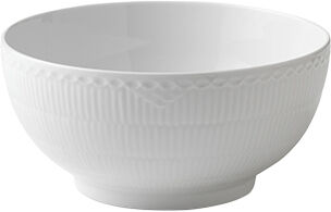 White Fluted Half Lace sk&aring;l 3,1 L/24 cm