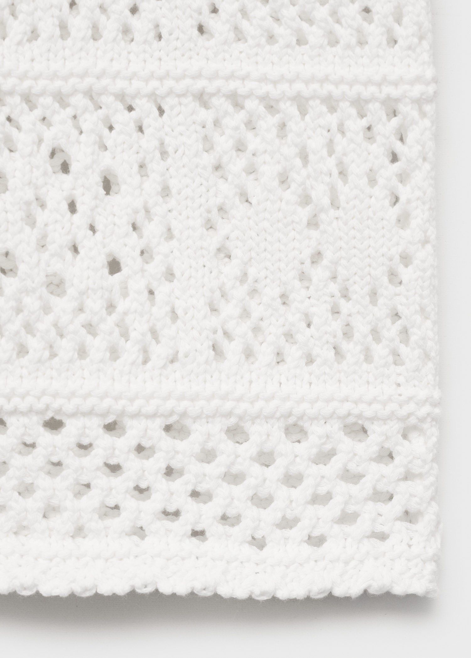 Short-sleeved crochet cardigan