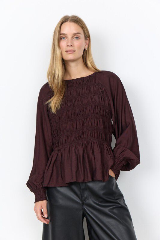 SC-JANICE 2 Bluse M&oslash;rk blomme