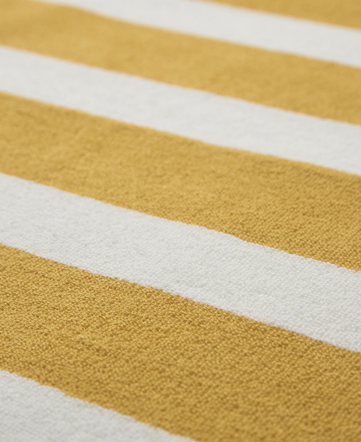 Beach towel 100x180 old gold/starwhite stripe GOTS