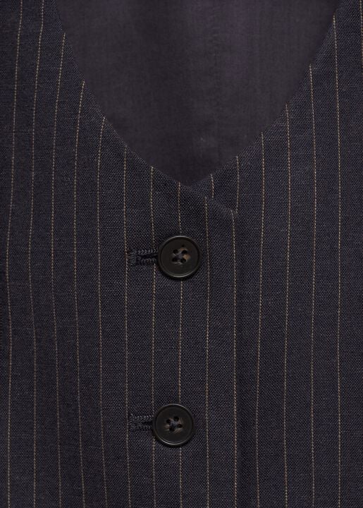 Linen-blend suit waistcoat