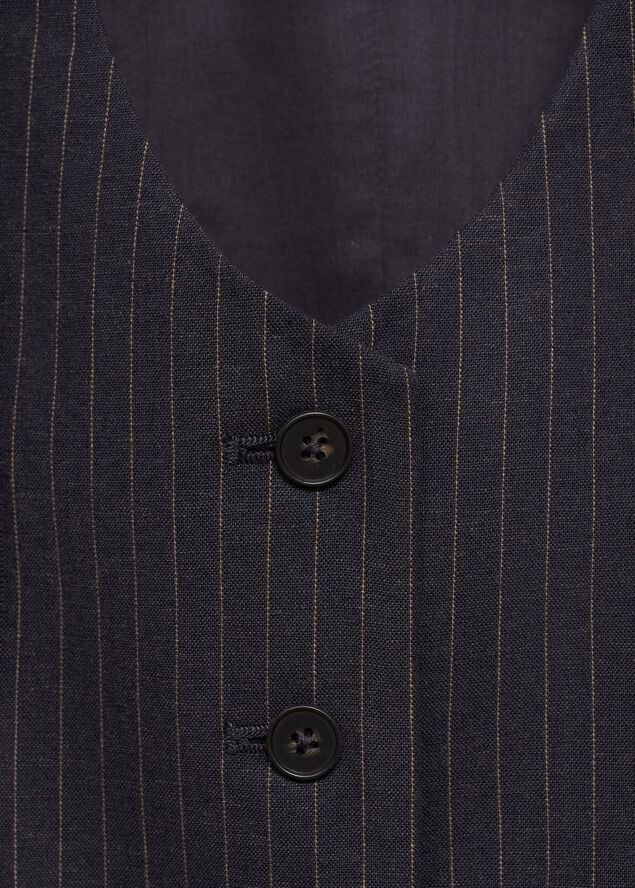 Linen-blend suit waistcoat