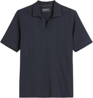 Polo shirt, short sleeve, ribbed co