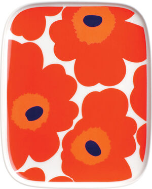 Unikko tallerken 15x12 cm