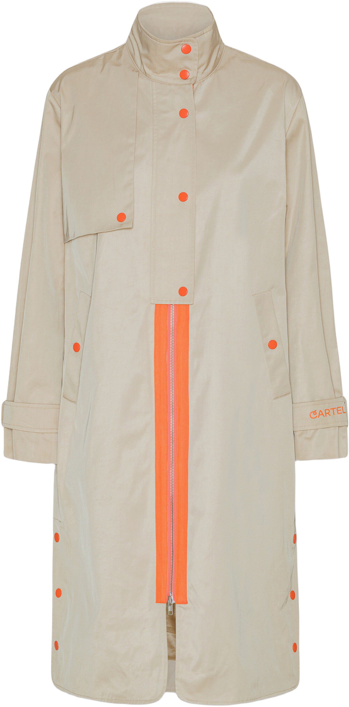 Palermo sportivo trench coat - Sand/Flame