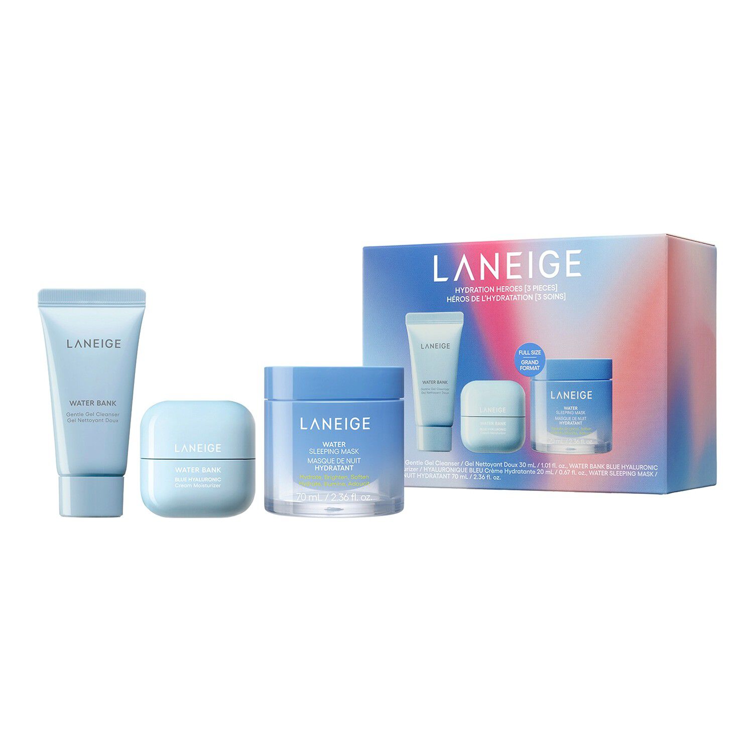 Hydration Heroes - Set med &aring;terfuktande produkter f&ouml;r dag och natt